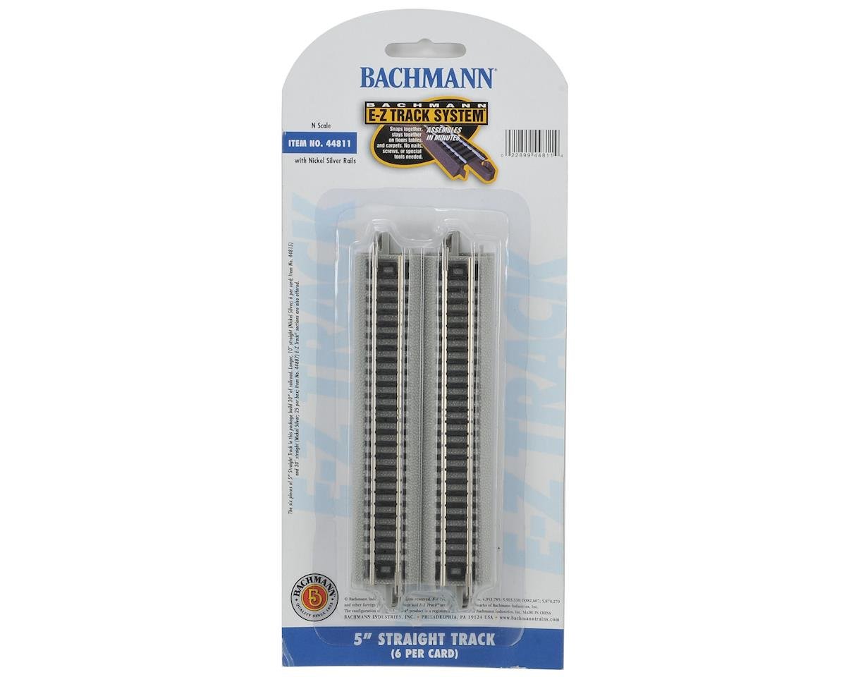 Bachmann N-Scale E-Z Track Nickel Silver 5" Straight (6)